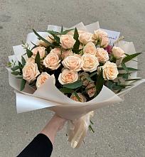 Букет Кремовые розы Латте в Михайловске Ставропольского края
